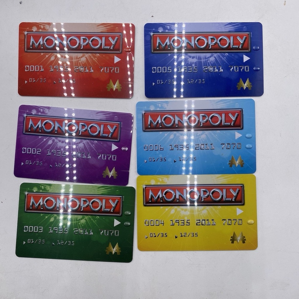 2011 Monopoly Electronic Banking Edition Game Replacement Credit Debit Cards